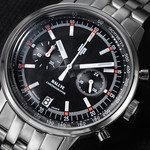 Montre Lip homme acier bracelet chromé - vue D1