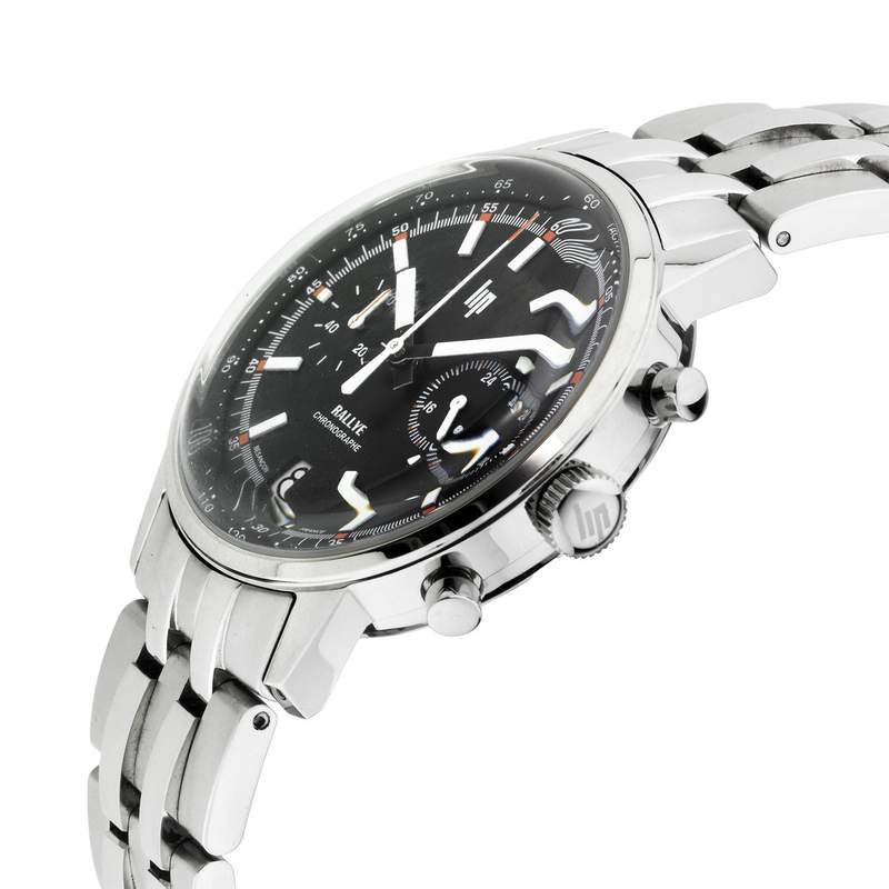 Montre Lip homme acier bracelet chromé - vue D2