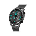 Montre Lotus homme connectée  acier noir bracelet acier noir maille milanaise - vue 2