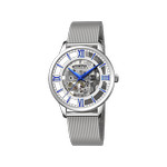 Festina homme automatique acier bracelet acier maille milanaise cadran squelette - vue 1