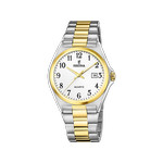 Montre Festina homme acier bracelet acier bicolore jaune - vue 1