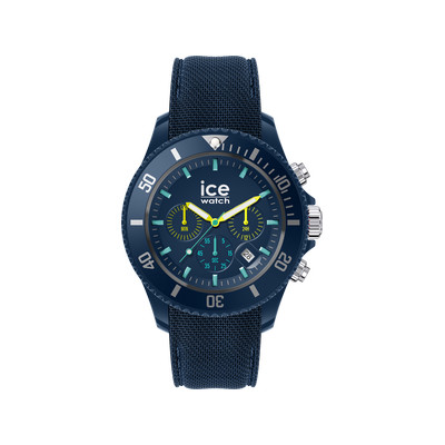 Monrez Ice watch homme chronographe bracelet silicone bleu - vue 1
