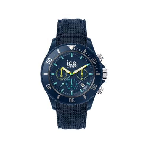 Monrez Ice watch homme chronographe bracelet silicone bleu