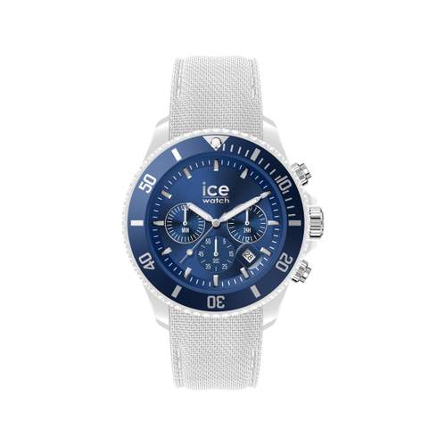 Montre Ice Watch homme chronogrape bracelet silicone blanc