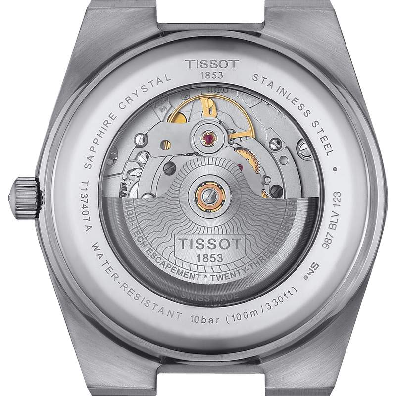 Montre TISSOT T-CLASSIC PRX POWERMATIC 80 homme automatique cadran vert bracelet acier inoxydable - vue D2