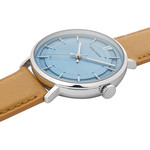 Montre Pierre Lannier homme acier bracelet cuir brun - vue 2