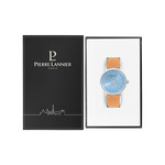 Montre Pierre Lannier homme acier bracelet cuir brun - vue D2