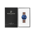 Montre Pierre Lannier homme solaire acier bracelet cuir brun - vue D2