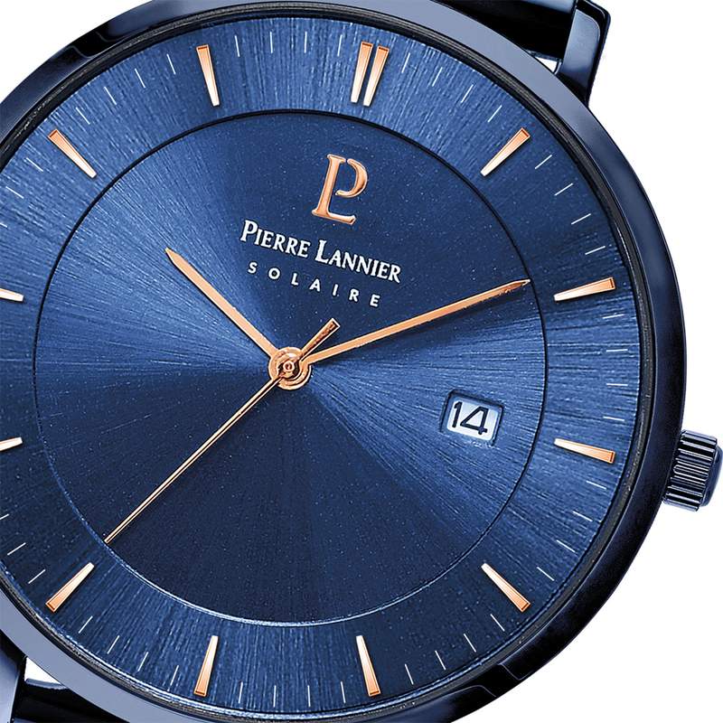 Montre Pierre Lannier homme acier bleu - vue D1