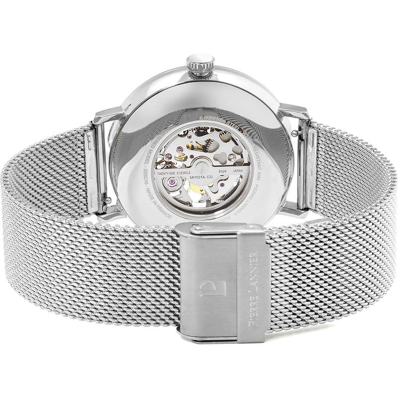 Montre Pierre Lannier homme automatique bracelet acier - vue 3