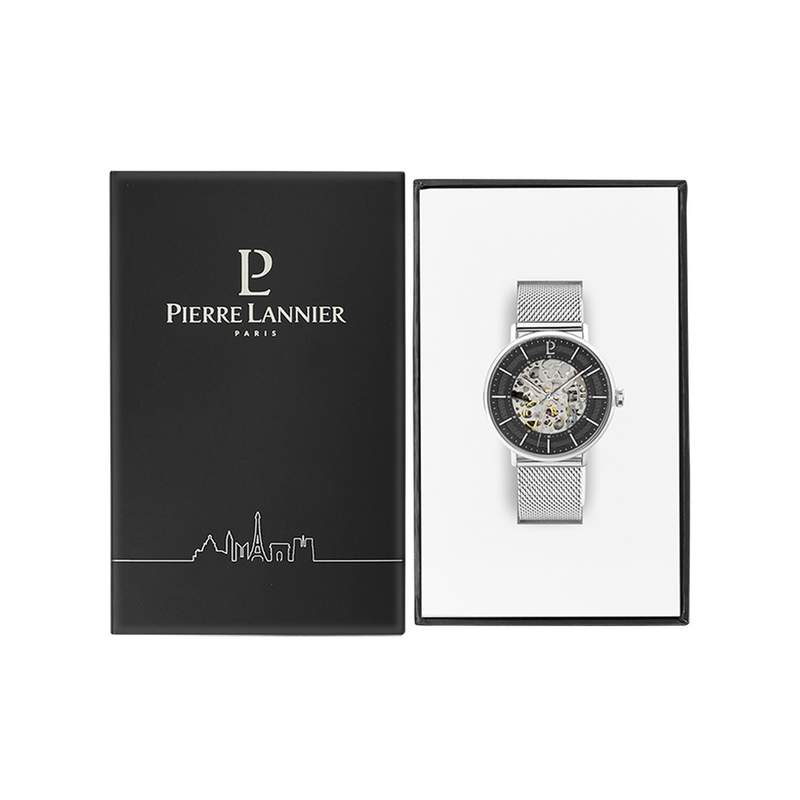 Montre Pierre Lannier homme automatique bracelet acier - vue D2