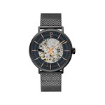 Montre Pierre Lannier homme automatique acier noir - vue 1