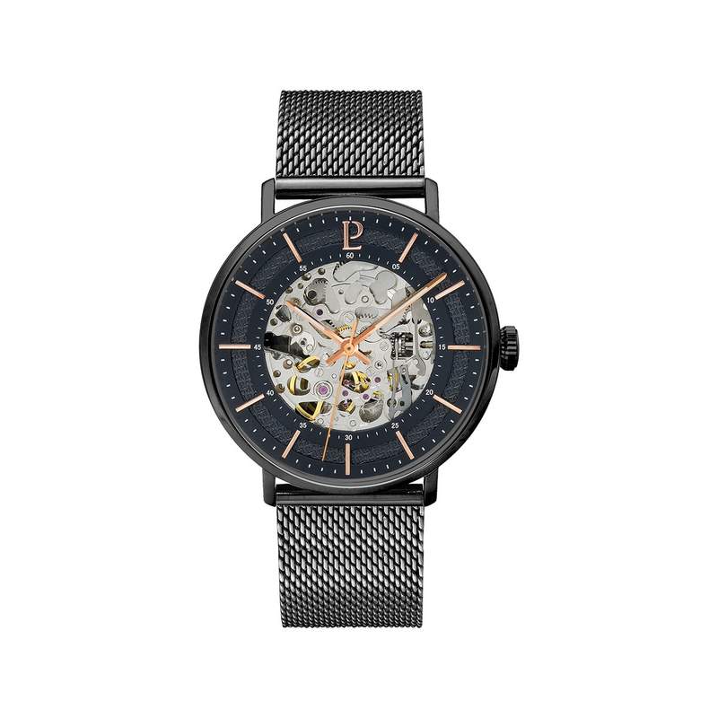Montre Pierre Lannier homme automatique acier noir - vue 1