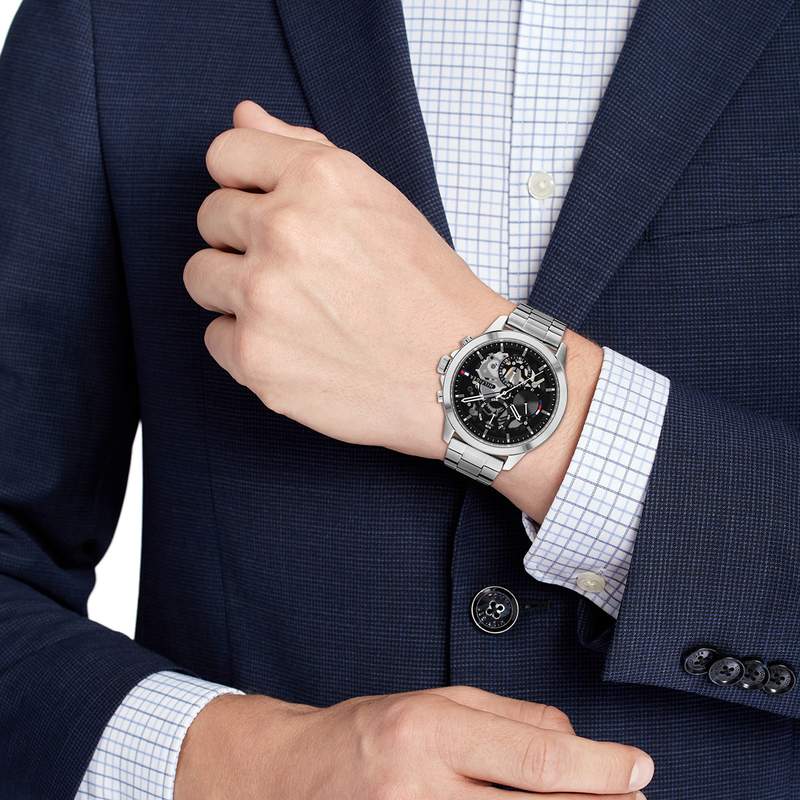 Tommy Hilfiger men's steel watch - view worn 1