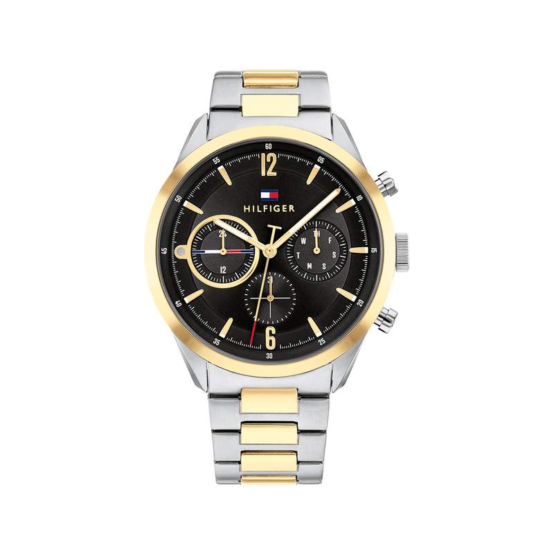 Montre Tommy Hilfiger homme acier bicolore jaune - vue 1