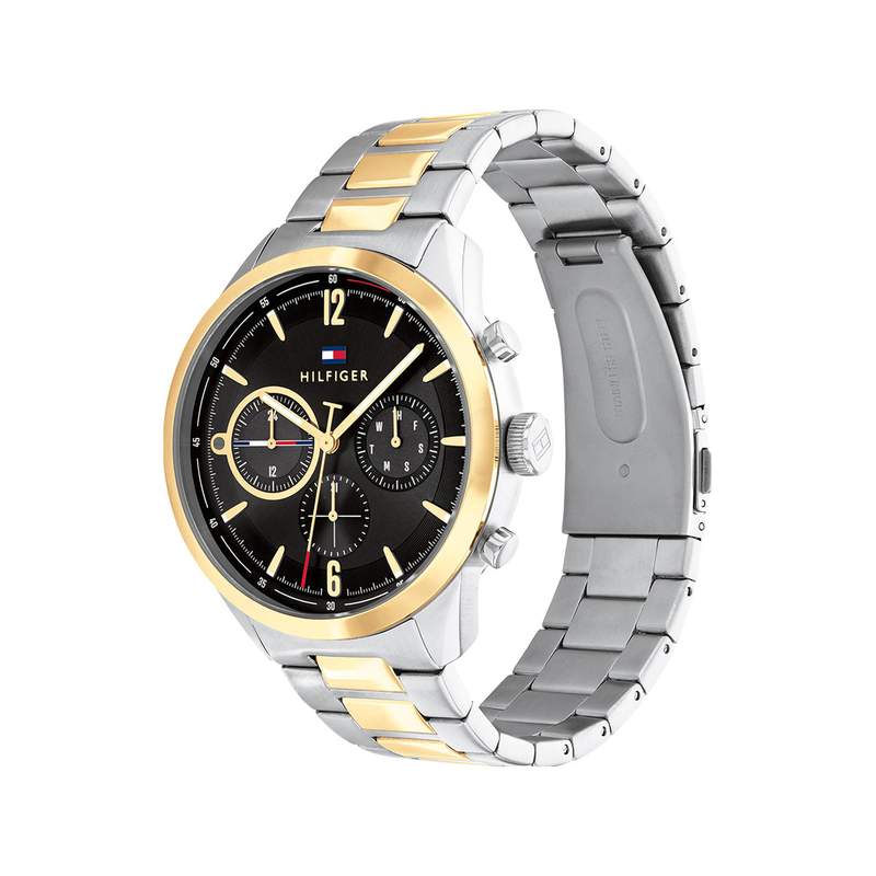 Montre Tommy Hilfiger homme acier bicolore jaune - vue 2