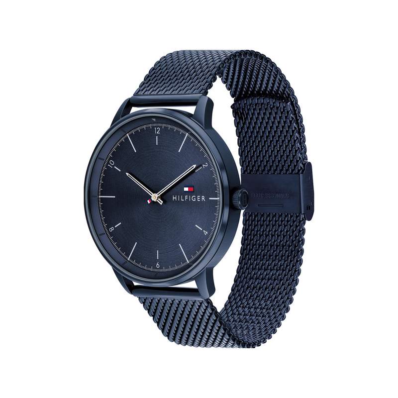 Montre Tommy Hilfiger homme bracelet acier bleu - vue 2