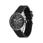 Boss herenhorloge van staal met zwarte siliconen band - afbeelding 2