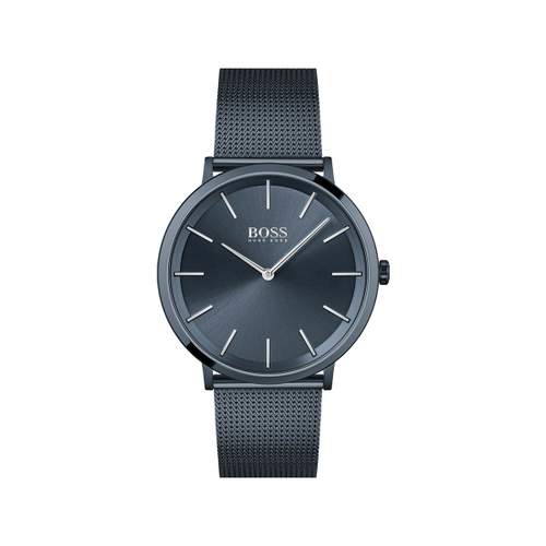 Montre Boss homme bracelet acier bleu