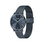 Montre Boss homme bracelet acier bleu - vue 2