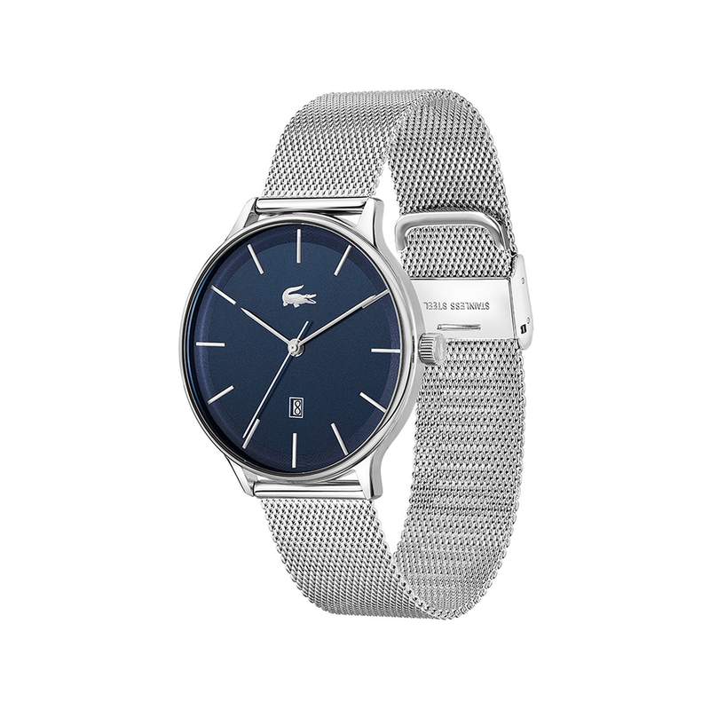 Montre Lacoste homme bracelet acier maille milanaise - vue 2