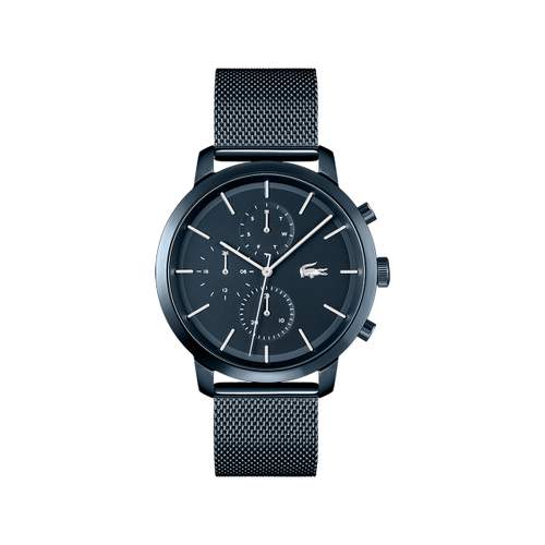 Montre Lacoste homme acier bleu maile milanaise