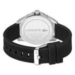 Montre Lacoste homme acier bracelet silicone noir - vue 3