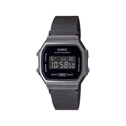 Montre Casio homme résine noire bracelet acier noir