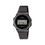 Montre Casio homme résine noire bracelet acier noir - vue 1