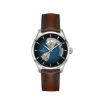 Montre Hamilton homme automatique acier bracelet cuir marron - vue 1
