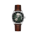 Montre Hamilton homme automatique acier bracelet cuir marron - vue 1