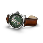 Montre Hamilton homme automatique acier bracelet cuir marron - vue D1
