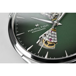 Montre Hamilton homme automatique acier bracelet cuir marron - vue D3