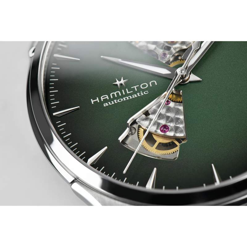 Montre Hamilton homme automatique acier bracelet cuir marron - vue D3