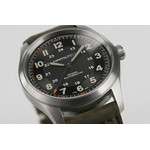 Montre Hamilton homme automatique titane bracelet cuir noir - vue D2