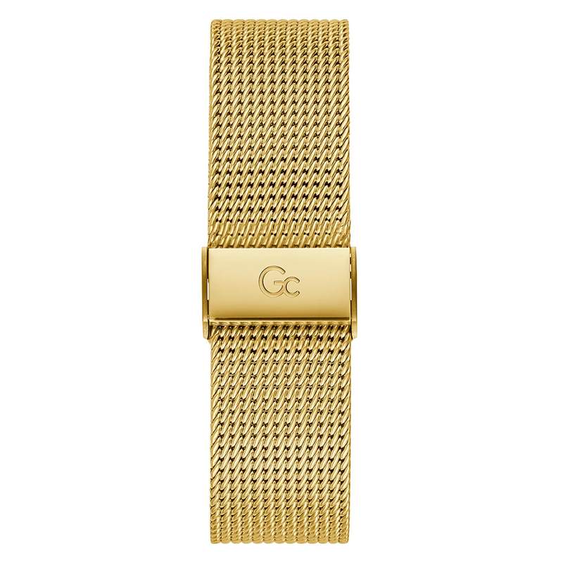 Montre GUESS COLLECTION homme bracelet acier doré jaune - vue D1