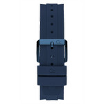 Montre GUESS COLLECTION homme acier noir bracelet silicone bleu - vue D1