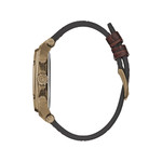 Montre GUESS COLLECTION homme acier bracelet cuir marron - vue 2
