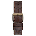 Montre GUESS COLLECTION homme acier bracelet cuir marron - vue D1