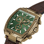 Montre GUESS COLLECTION homme acier bracelet cuir marron - vue D2