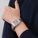Montre GUESS COLLECTION homme bracelet acier - vue porté 1