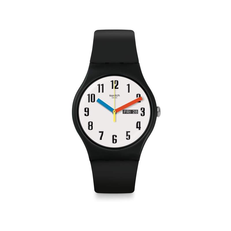 Montre Swatch mixte matières biosourcées noir - vue 1