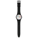 Montre Swatch mixte matières biosourcées noir - vue D1