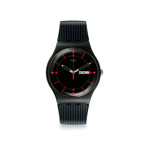 Montre Swatch homme matières biosourcées noir - vue 1