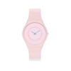 Montre Swatch mixte bioceramic bracelet silicone rose - vue V1