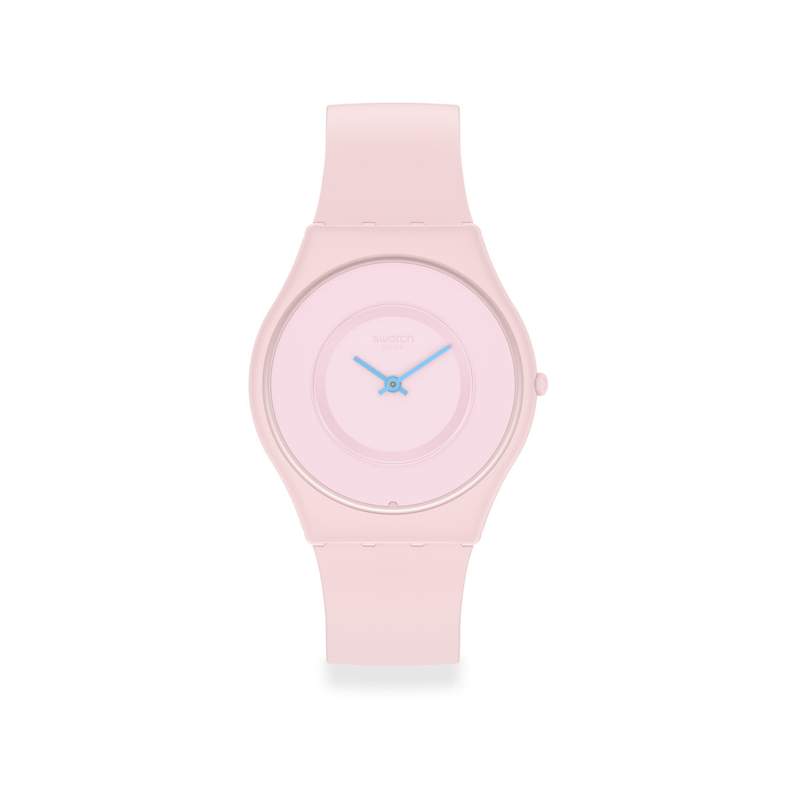 Montre Swatch mixte bioceramic bracelet silicone rose - vue 1