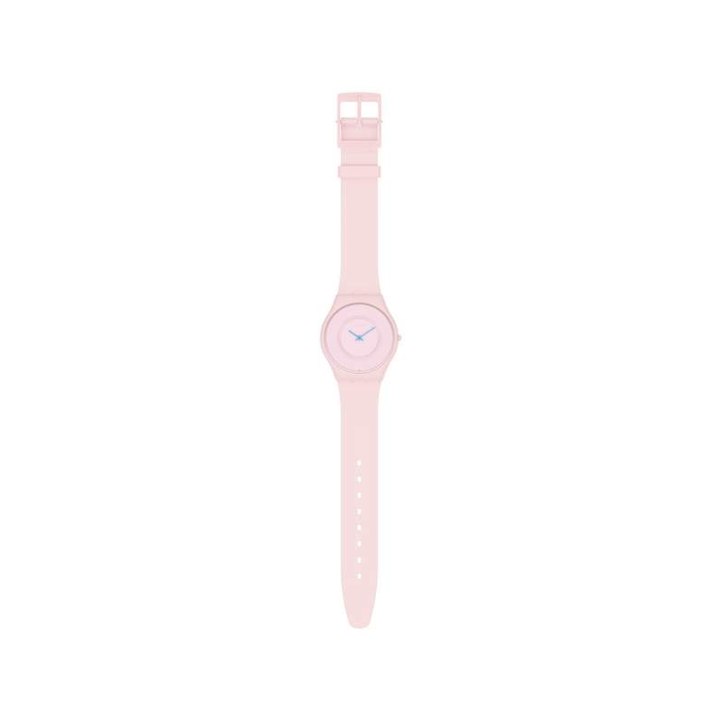 Montre Swatch mixte bioceramic bracelet silicone rose - vue 2
