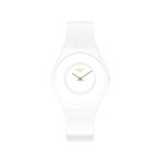Montre Swatch mixte bioceramic bracelet silicone blanc - vue 1