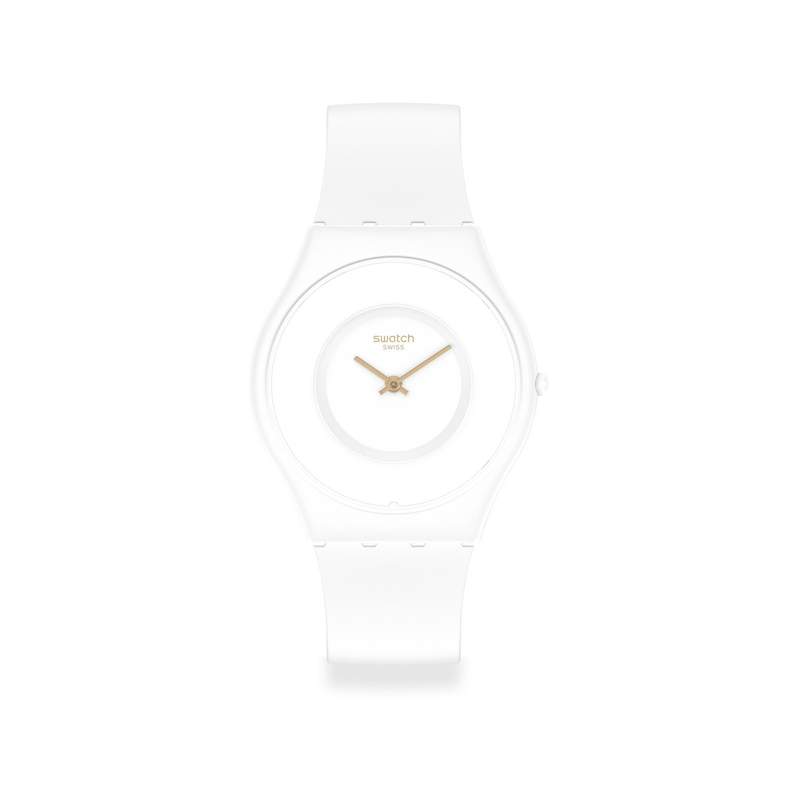 Montre Swatch mixte bioceramic bracelet silicone blanc - vue 1