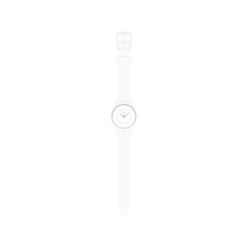 Swatch mixed bioceramic watch with white silicone strap